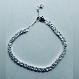 Brand new authentic pandora sparkling Clear tennis bracelet